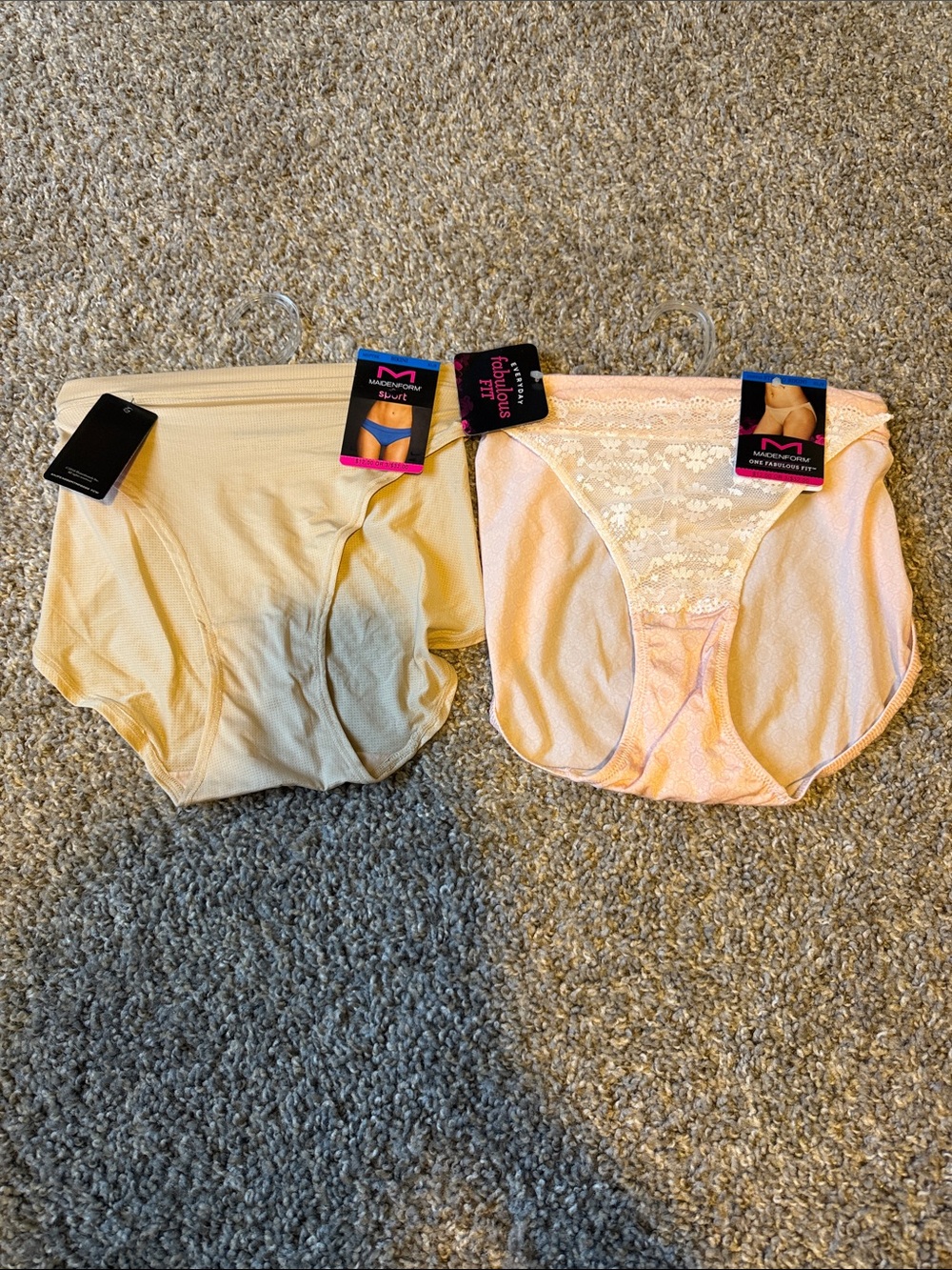 Women’s High-Waist Briefs - Pink  & Beige
